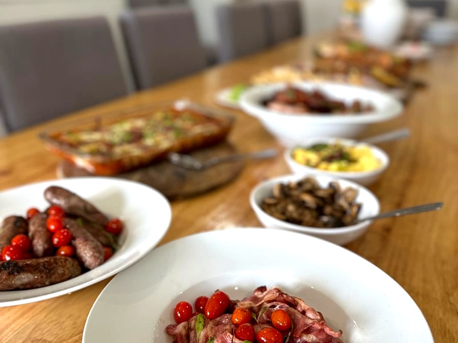 Mediterranean burrata salad by private chef Ru Furusa